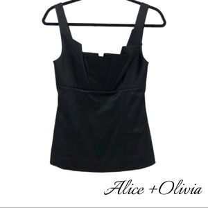 Alice + Olivia Ribbed Silk Tank Size XS